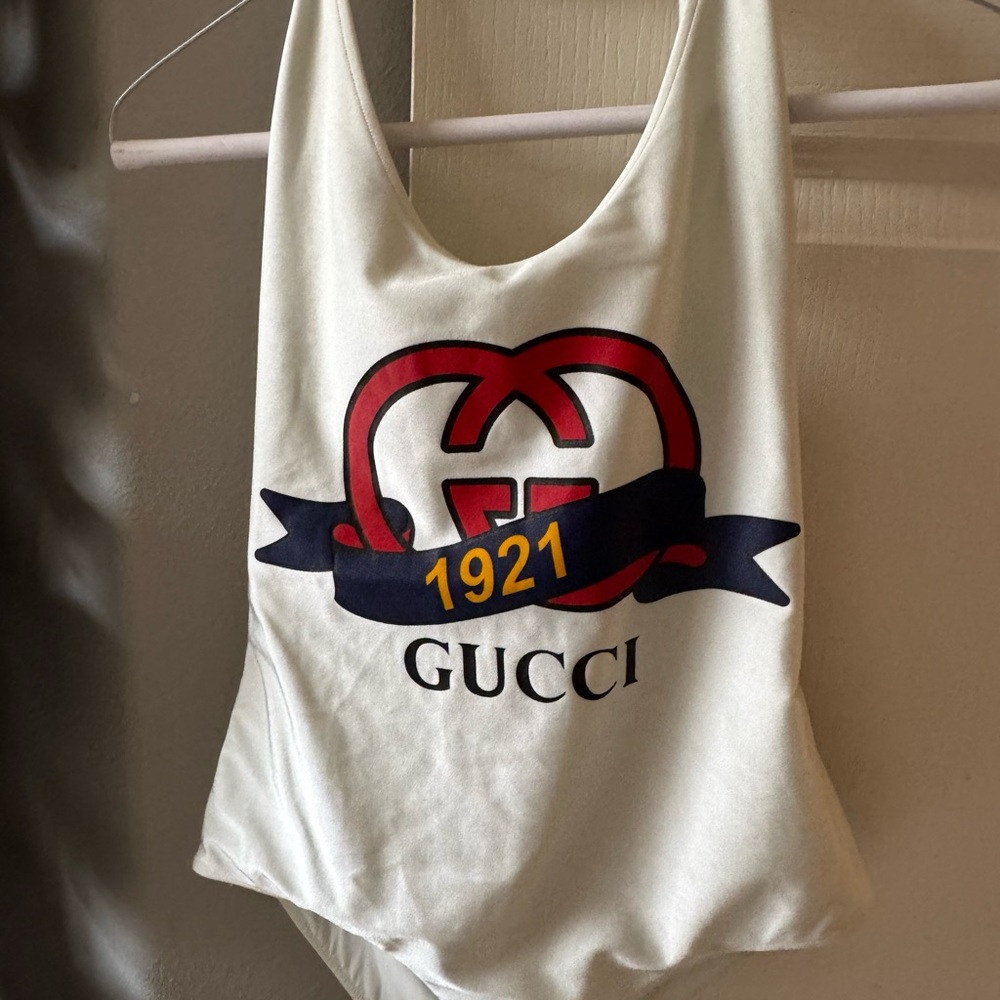 Gucci Beige and Black Swimsuit